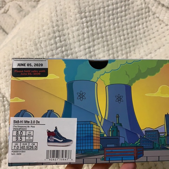 Limited edition Sk8-Hi Met 2.0 Dx The Simpsons Mr. Plow high top - Picture 2 of 8
